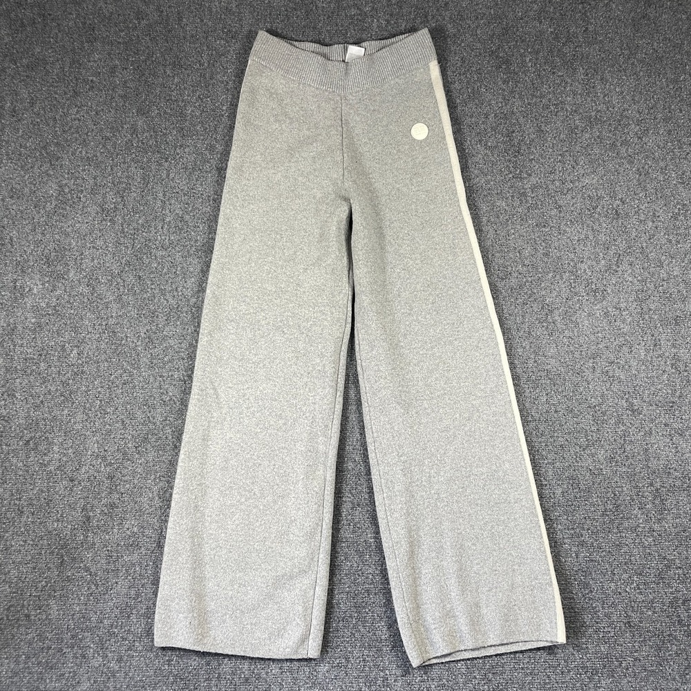 P.E Nation Verge Knit Pant in Grey Marle Small Cashmere Blend Comfy Baggy Loose